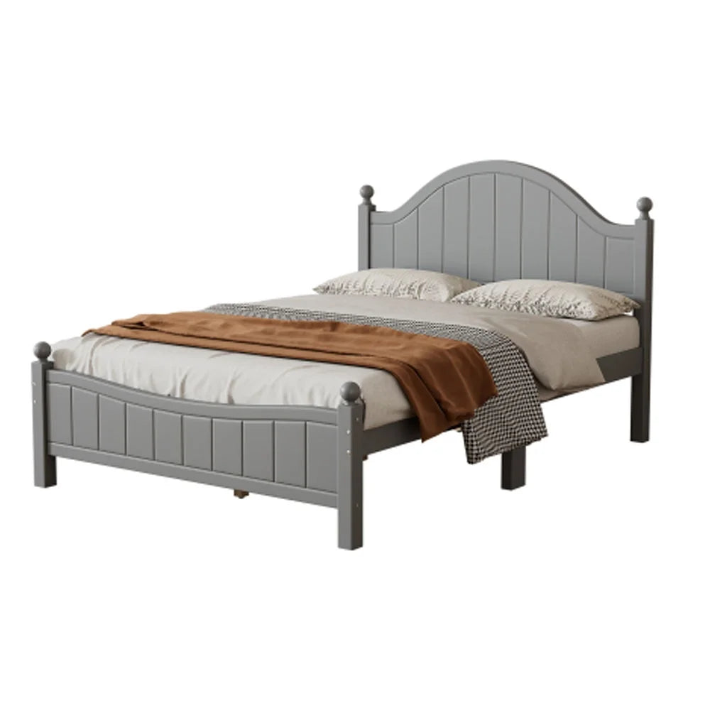 Gray Solid Wood Platform Bed Full D45193