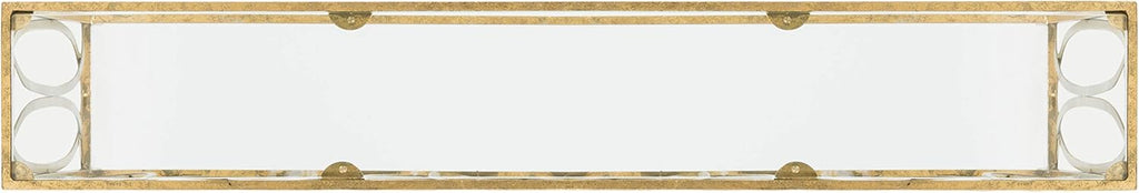 Gold Foil and Glass Console Table H788