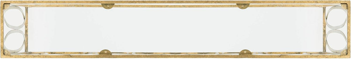 Gold Foil and Glass Console Table H788