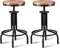 Metal Adjustable Height Bar Stool Set of 2 H26390