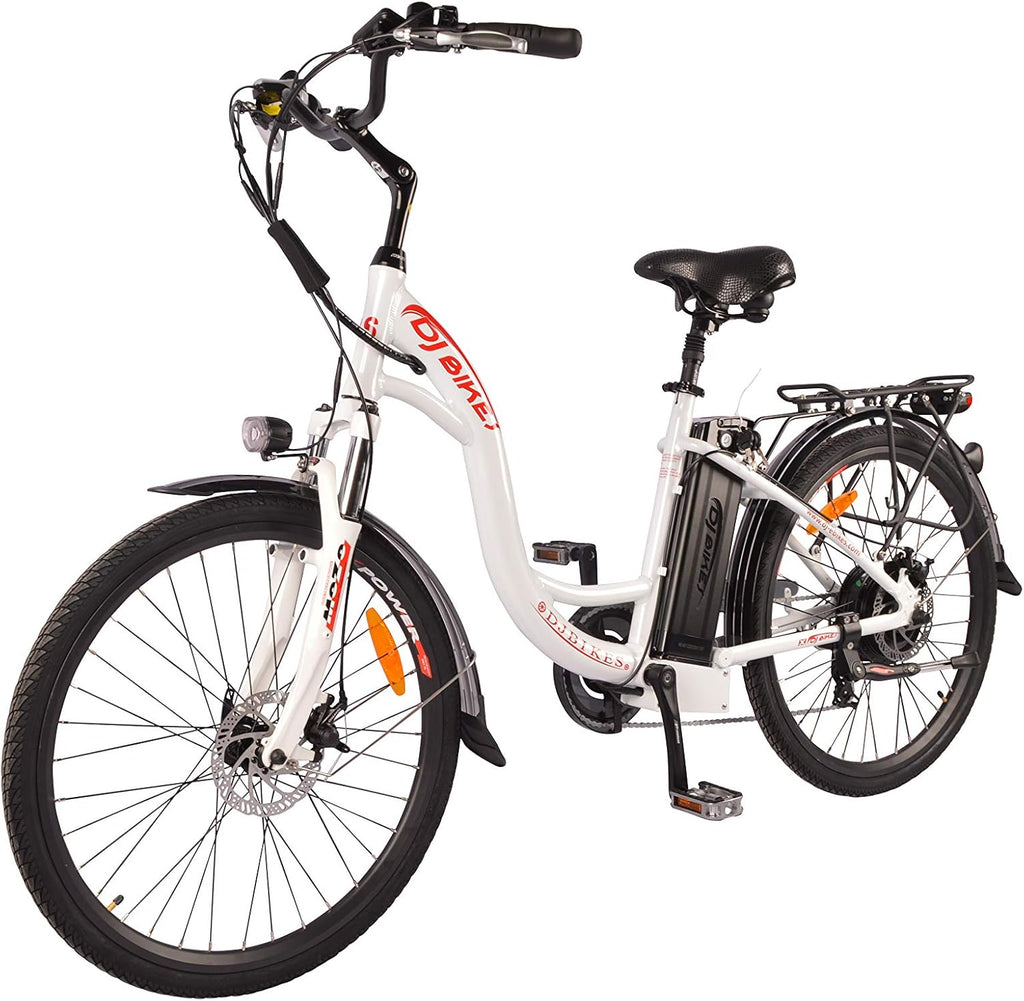 Pearl White 750W 48V 13Ah Step-Thru Electric Bicycle R110769