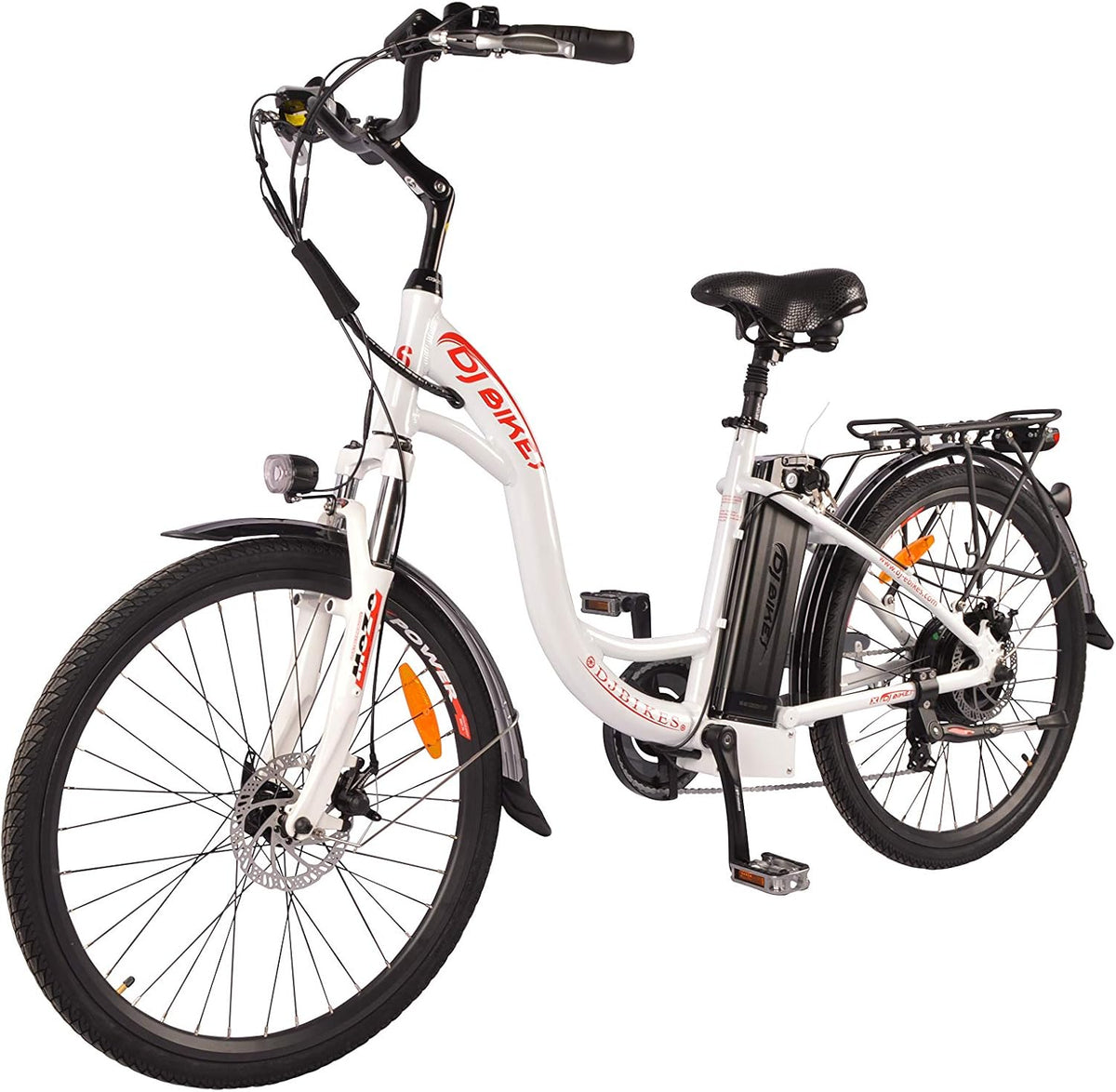 Pearl White 750W 48V 13Ah Step-Thru Electric Bicycle R110769
