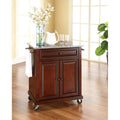 Solid Granite Top Portable Kitchen Cart/Island K949705