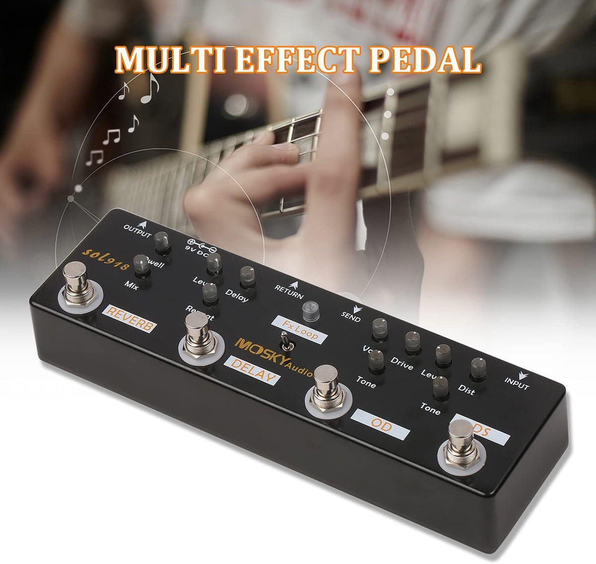 5-in-1 Multi Effect Guitar Pedal W9999