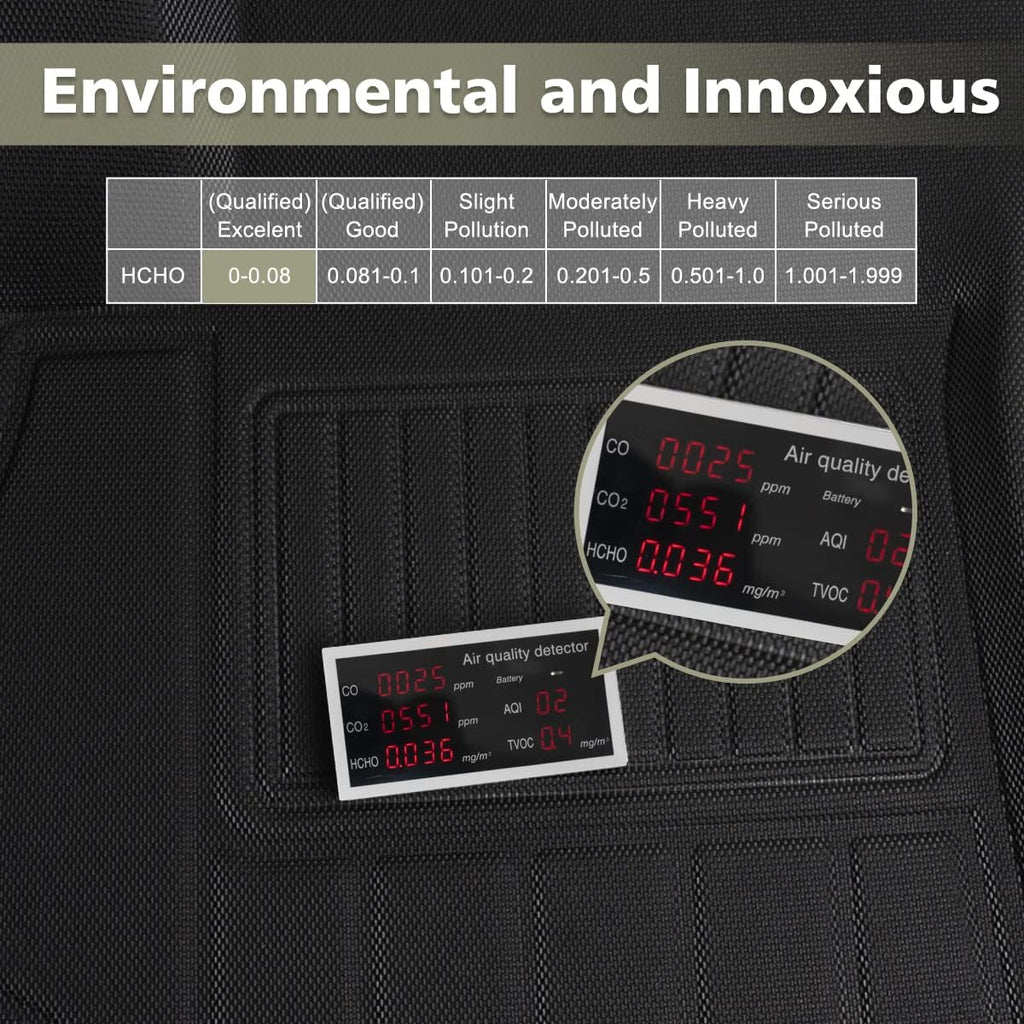 All Weather TPE Car Floor Mats Cargo Liner Black G97069