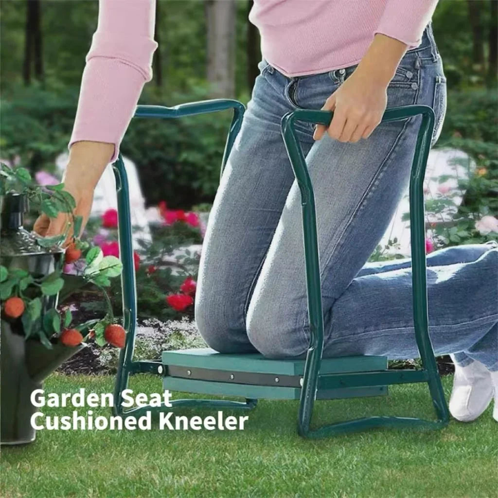 Folding Garden Kneeler Seat Bench with Stool Pouch V235