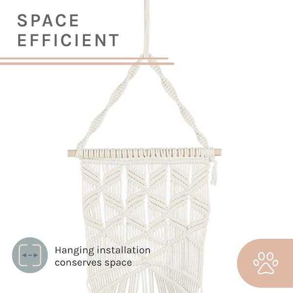 White Macrame Cat Tree N955805
