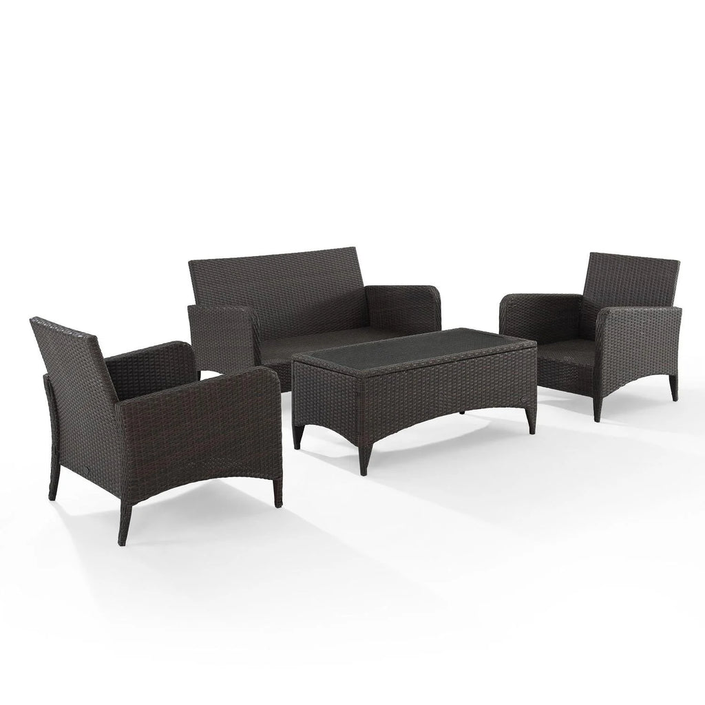 4Pc Outdoor Wicker Conversation Set P99084
