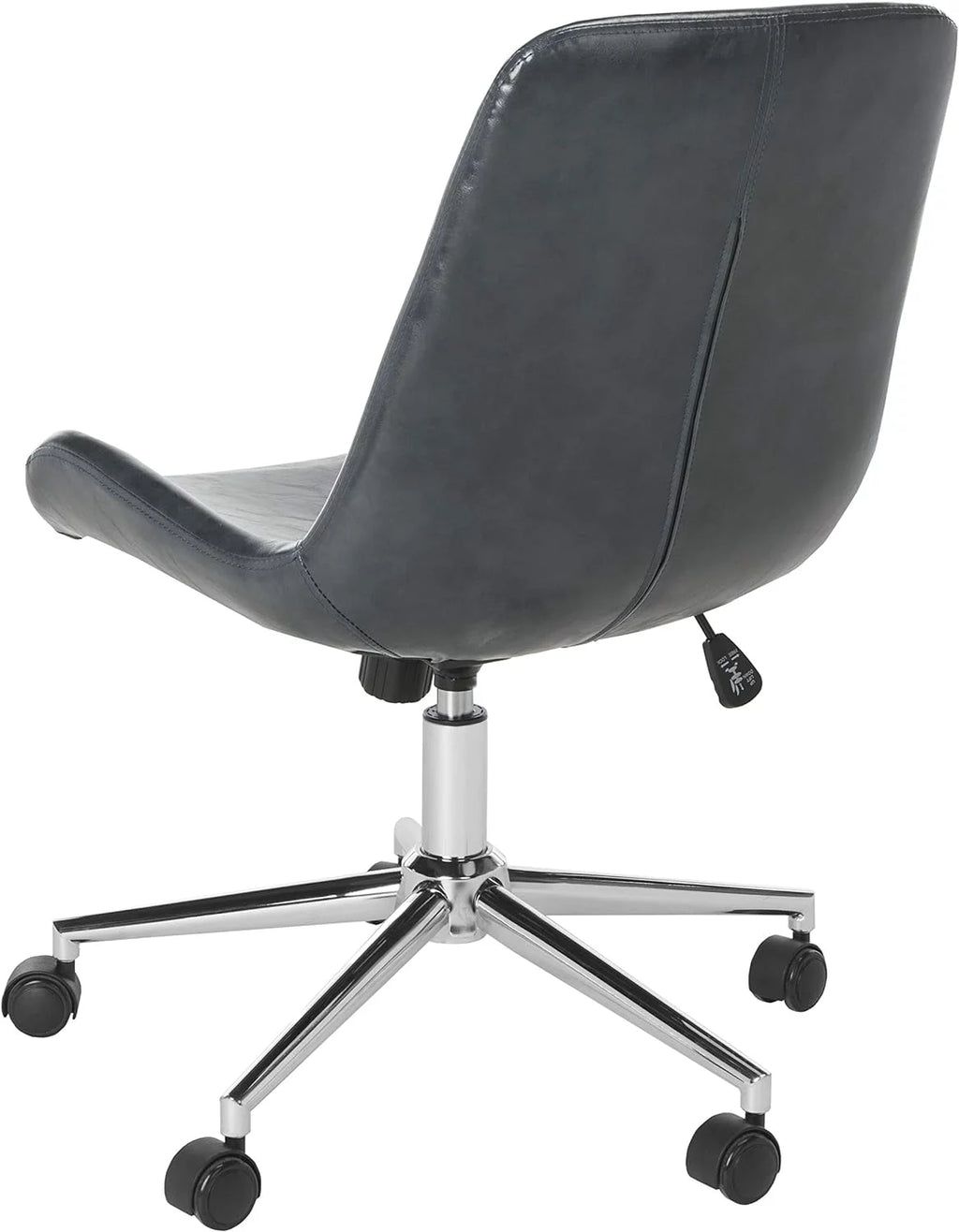 Dark Grey Faux Leather Swivel Adjustable Office Desk Chair Q109