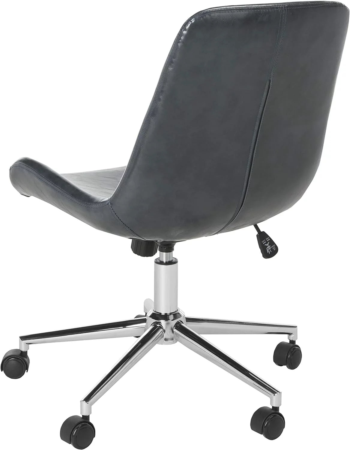 Dark Grey Faux Leather Swivel Adjustable Office Desk Chair Q109
