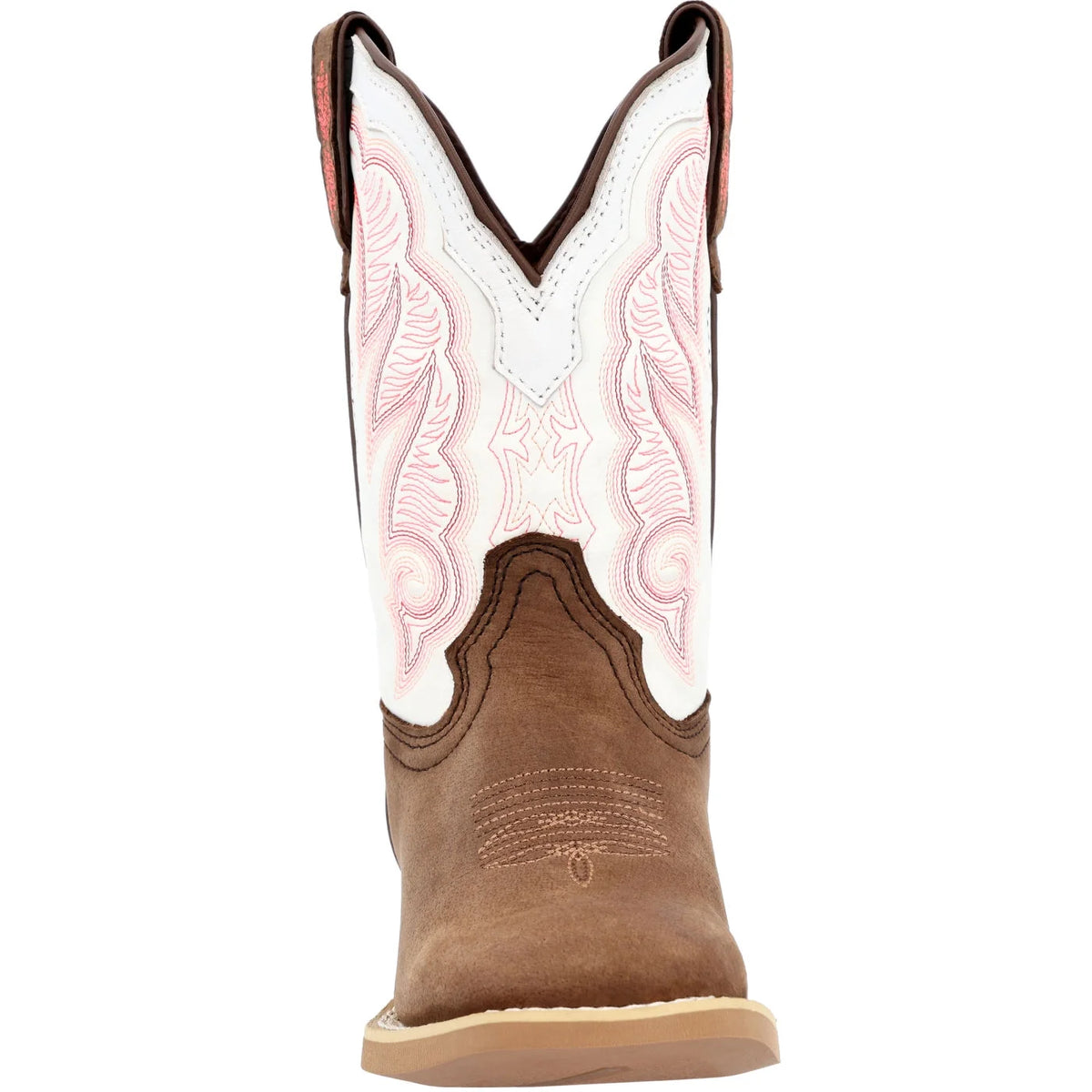Little Kid's Brown and White Western Boot D1667