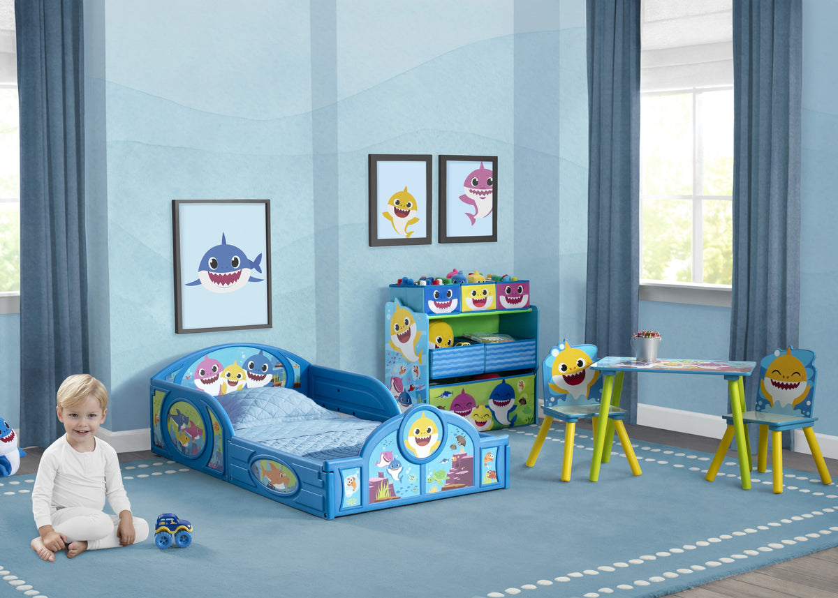 Plastic Toddler Bed with Attached Guardrails S676708