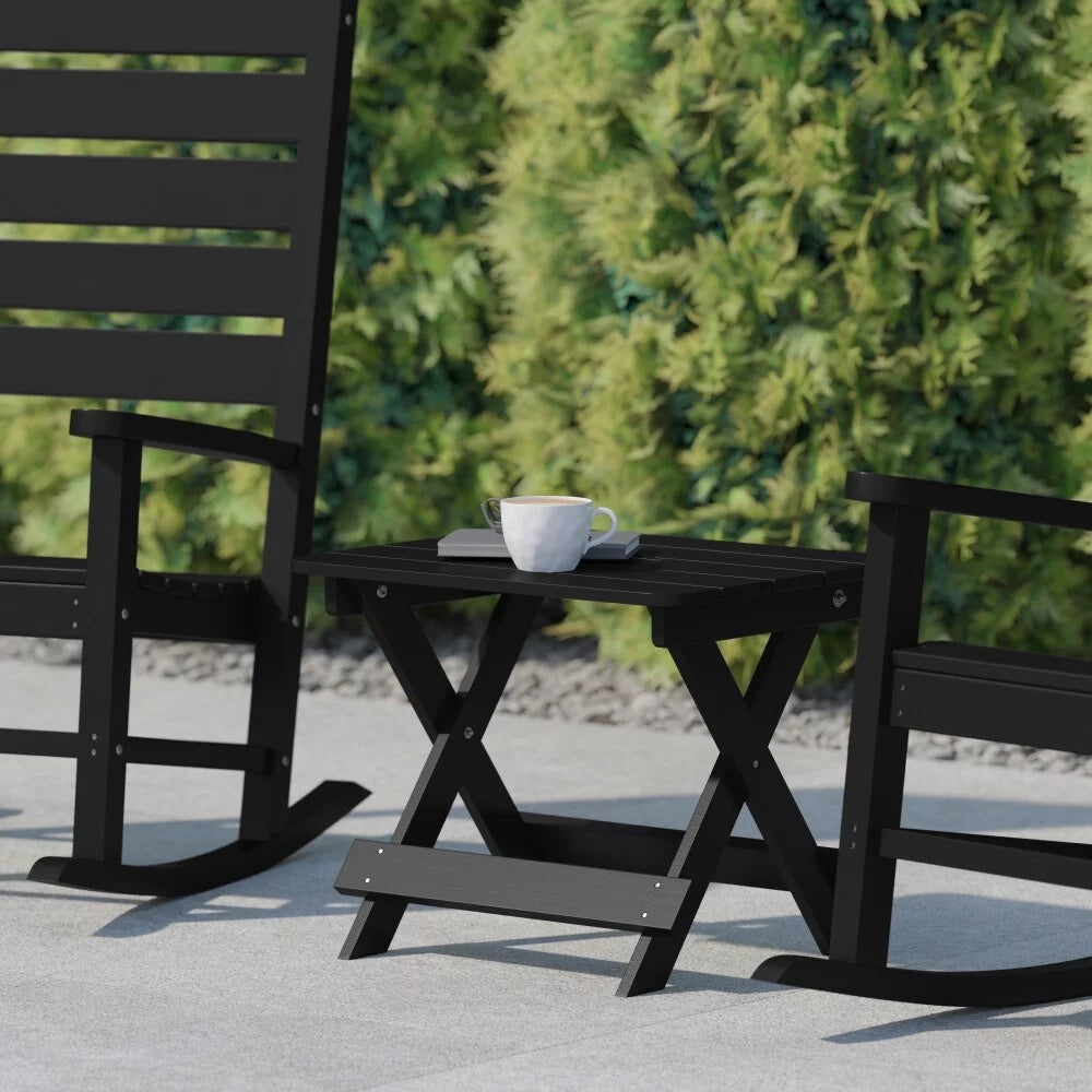 All-Weather Portable Folding Side Table Gray H9371