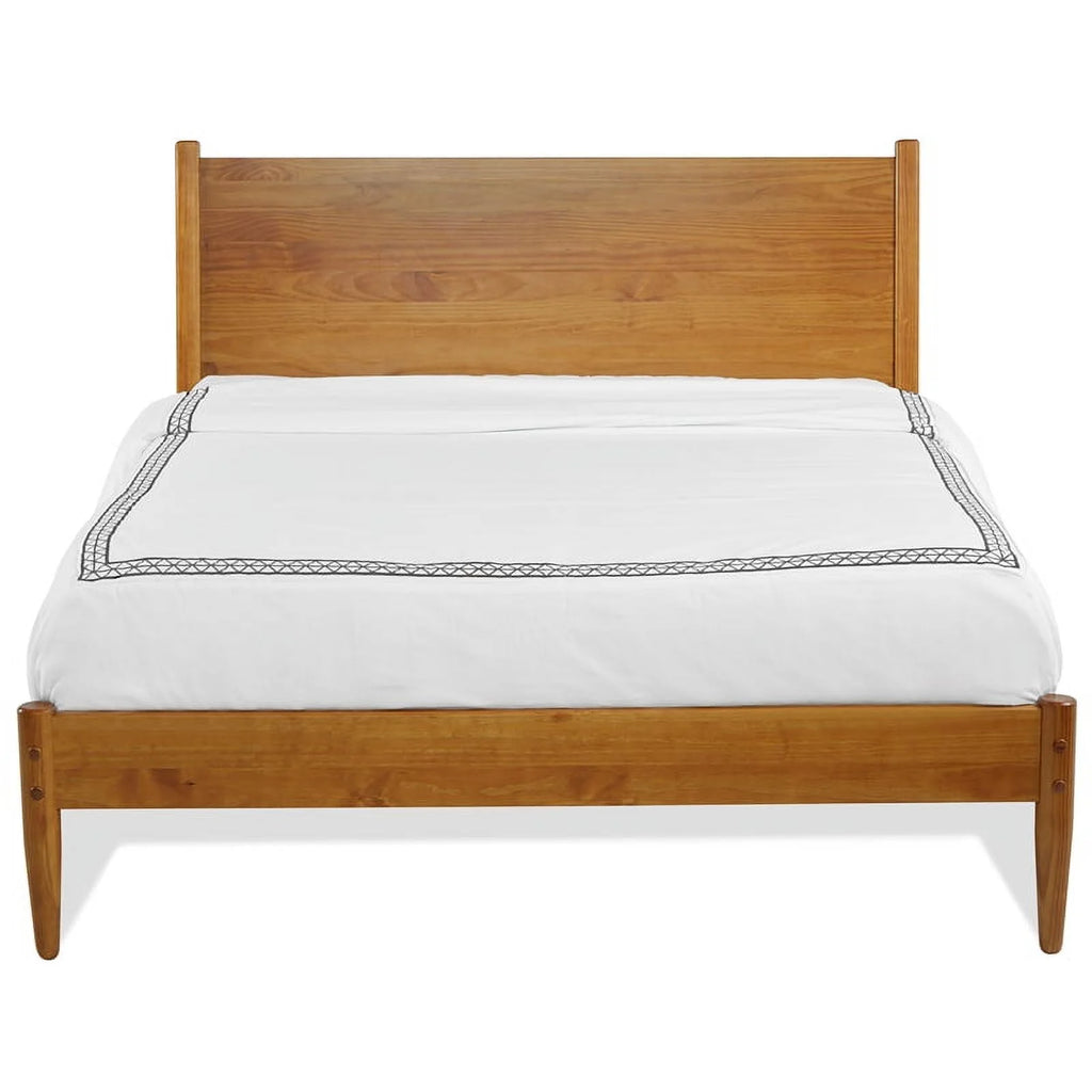 Solid Wood Queen Panel Bed Z55149