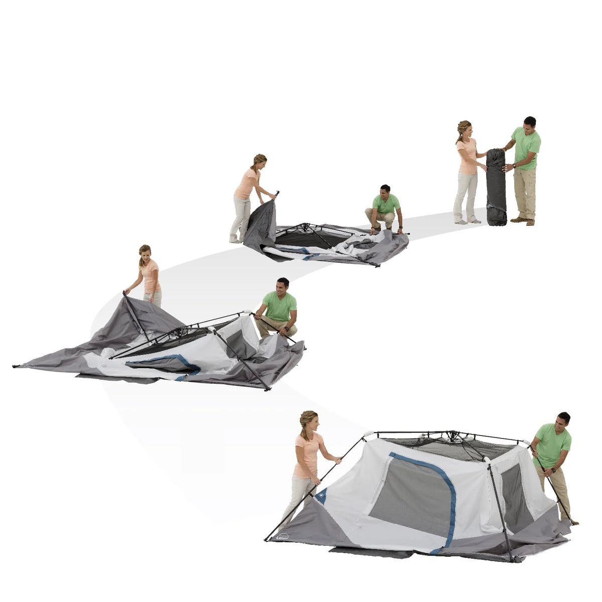 6-Person Instant Cabin Tent with LED Light D665