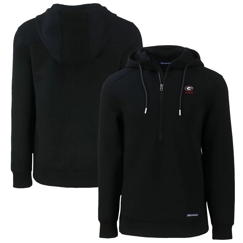 Black Half-Zip Recycled Pullover Hoodie N22565