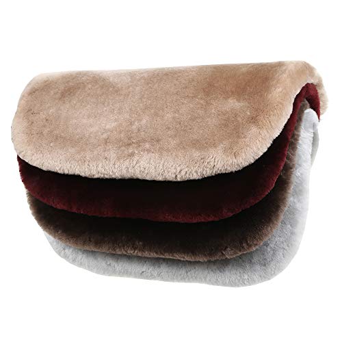 Beige Sheepskin Auto Front Seat Cushion Car Seat Cover Q25146