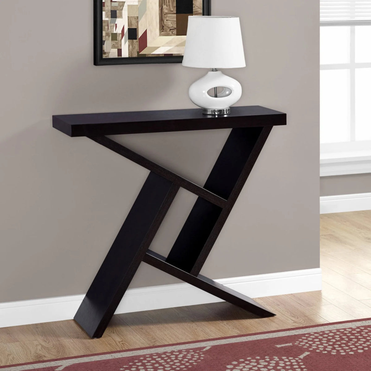 Grey And Black Laminate Accent Table D130972