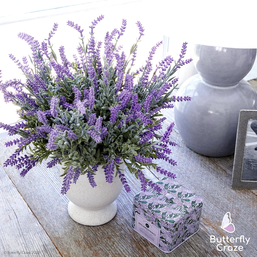 Artificial Lavender 4-Piece Bundle Faux Silk Plants Z4995