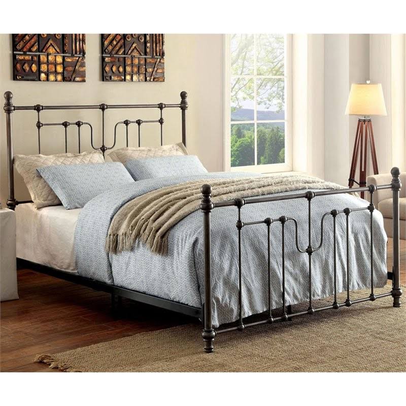 Black King Metal Spindle Bed G2473