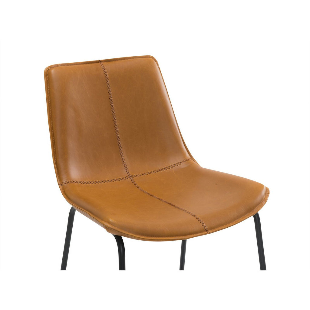 Tan Faux Leather Bar Stool (Set of 2) L695075