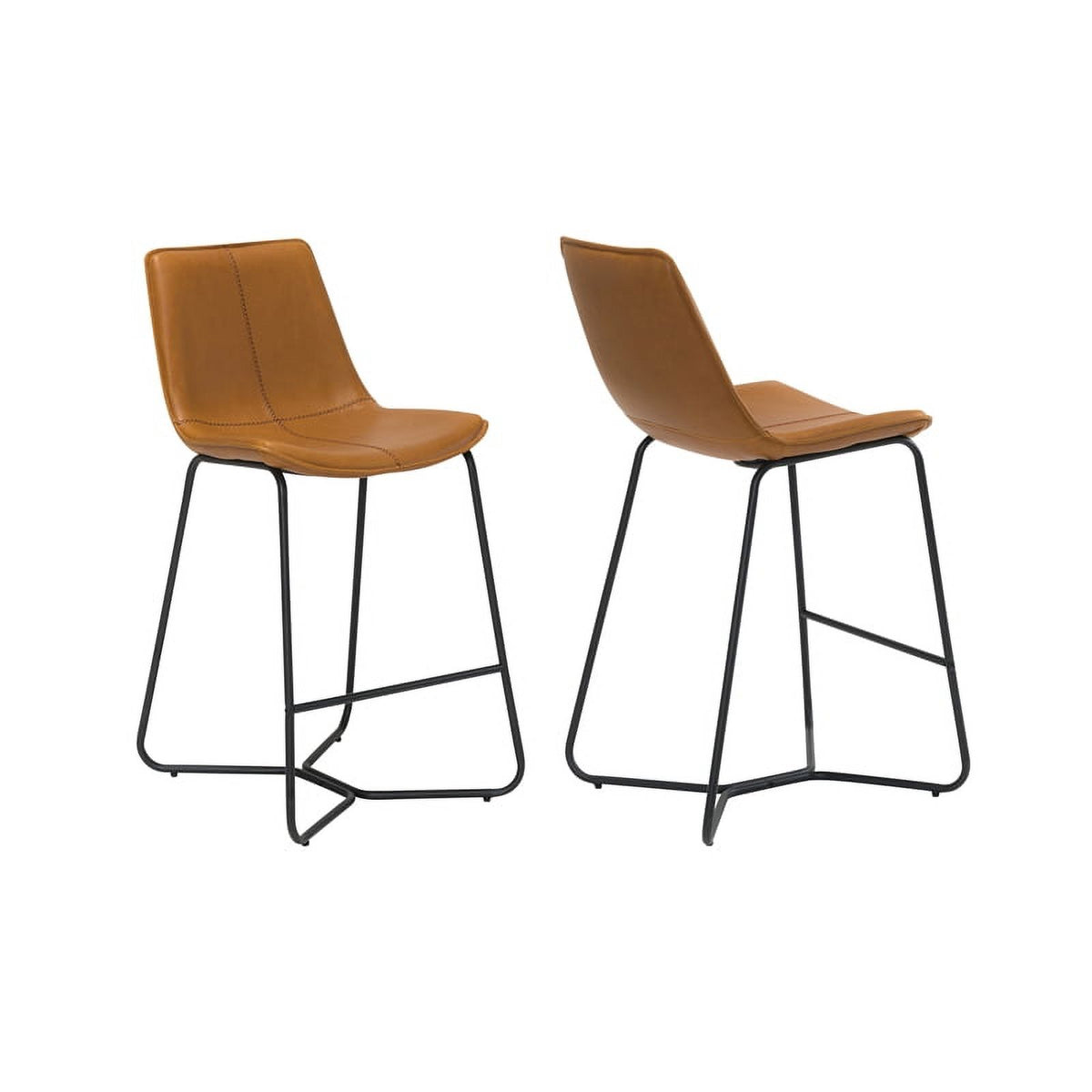 Tan Faux Leather Bar Stool (Set of 2) L695075