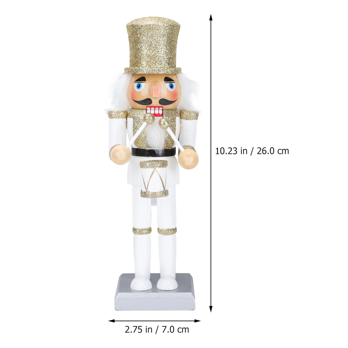 White Wooden Nutcracker Soldier Doll Christmas Decor Y30384