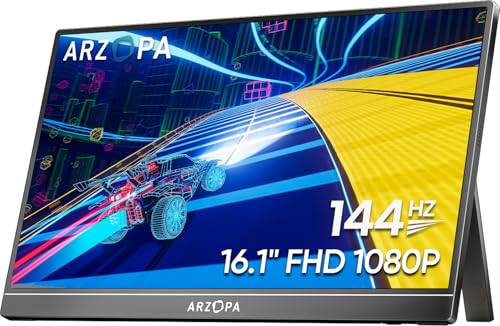 16.1'' 144Hz Portable Gaming Monitor, 1080P FHD HDR T440