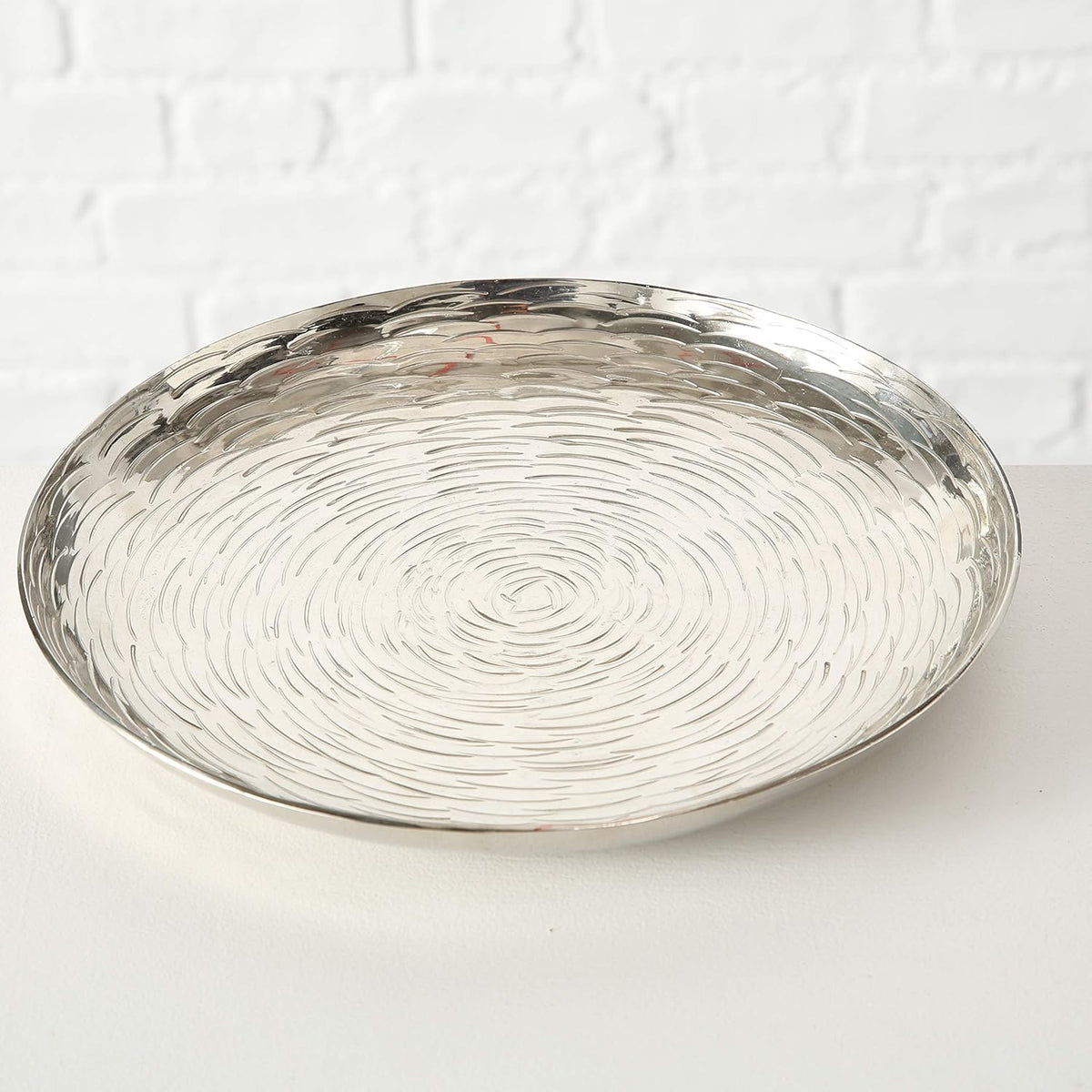 Silver Vanity Trays, Set of 3, Hand Cast Aluminum I669