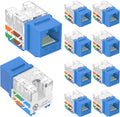 Cat6 RJ45 90 Degree Keystone Jack Insert 10-Pack C761289