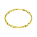 10k Yellow Gold 4mm Franco Chain Bracelet 7" - 9" F315