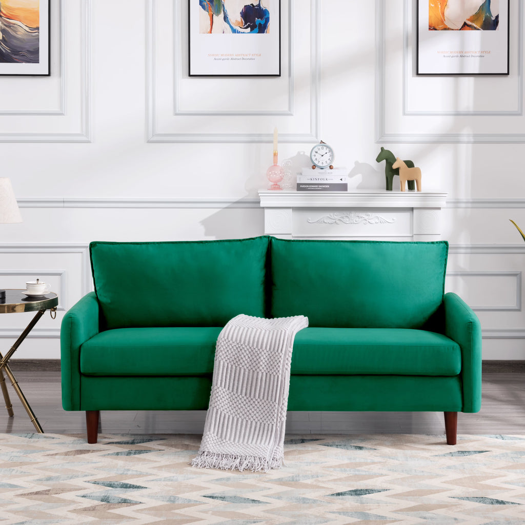 Green Upholstered Loveseat Sofa V326