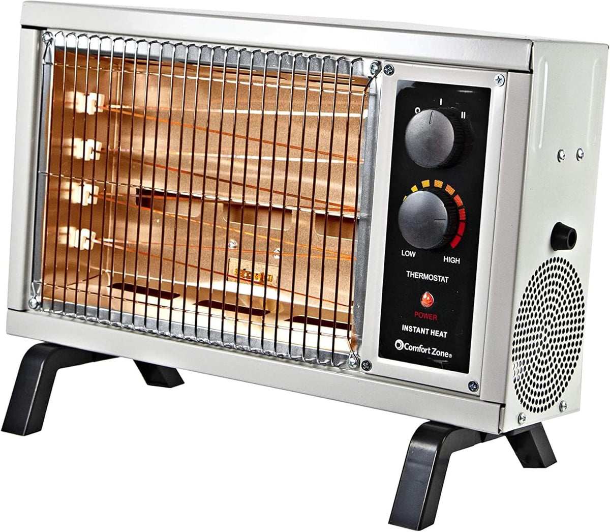 1500 Watt Portable Electric Radiant Space Heater, White, Pack of 2 F919