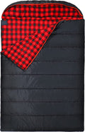 Cotton Double Sleeping Bag, Queen Size, Black/Navy Blue D26572