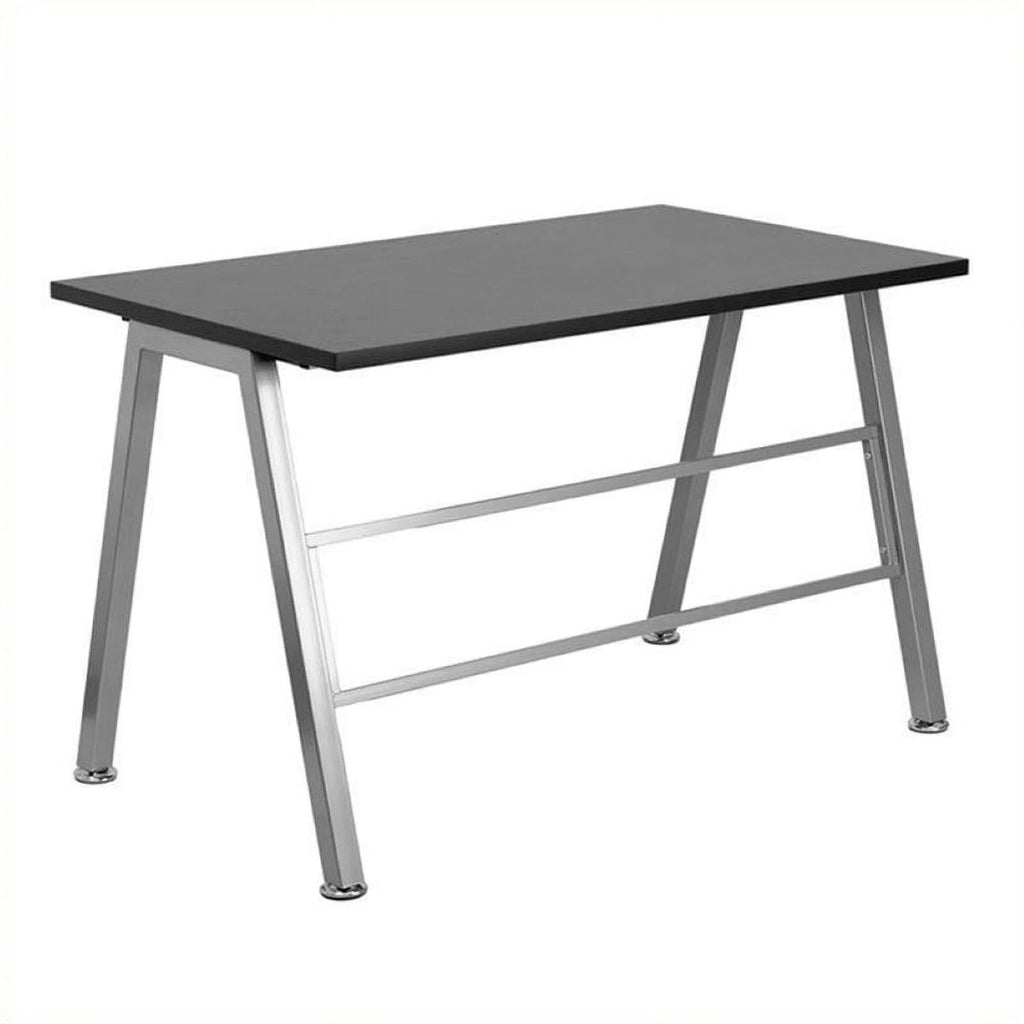 Black Glass Top Computer Desk M3895
