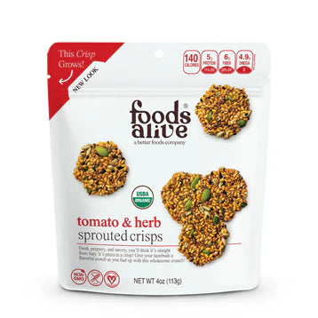 Tomato & Herb Sprouted Crisps 4 oz V15999