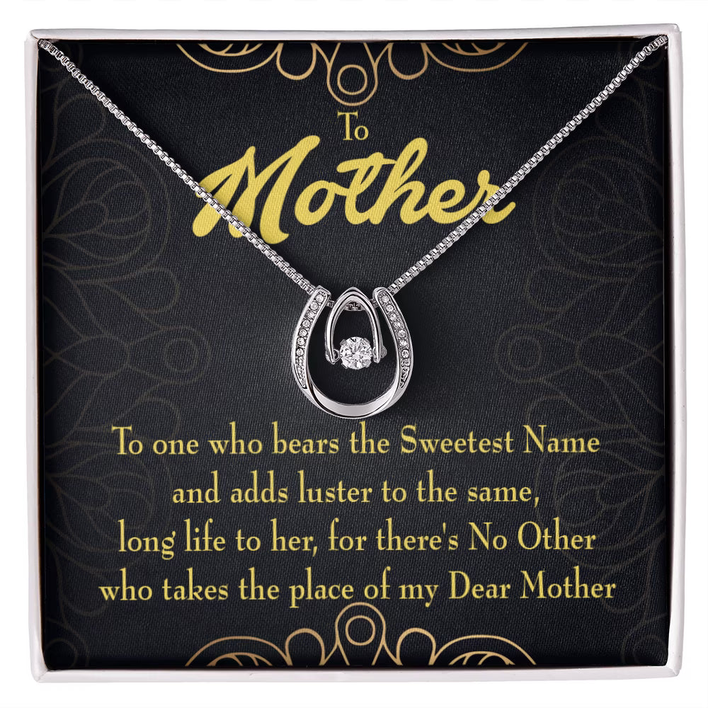 Lucky Horseshoe Necklace with CZ Crystals M267