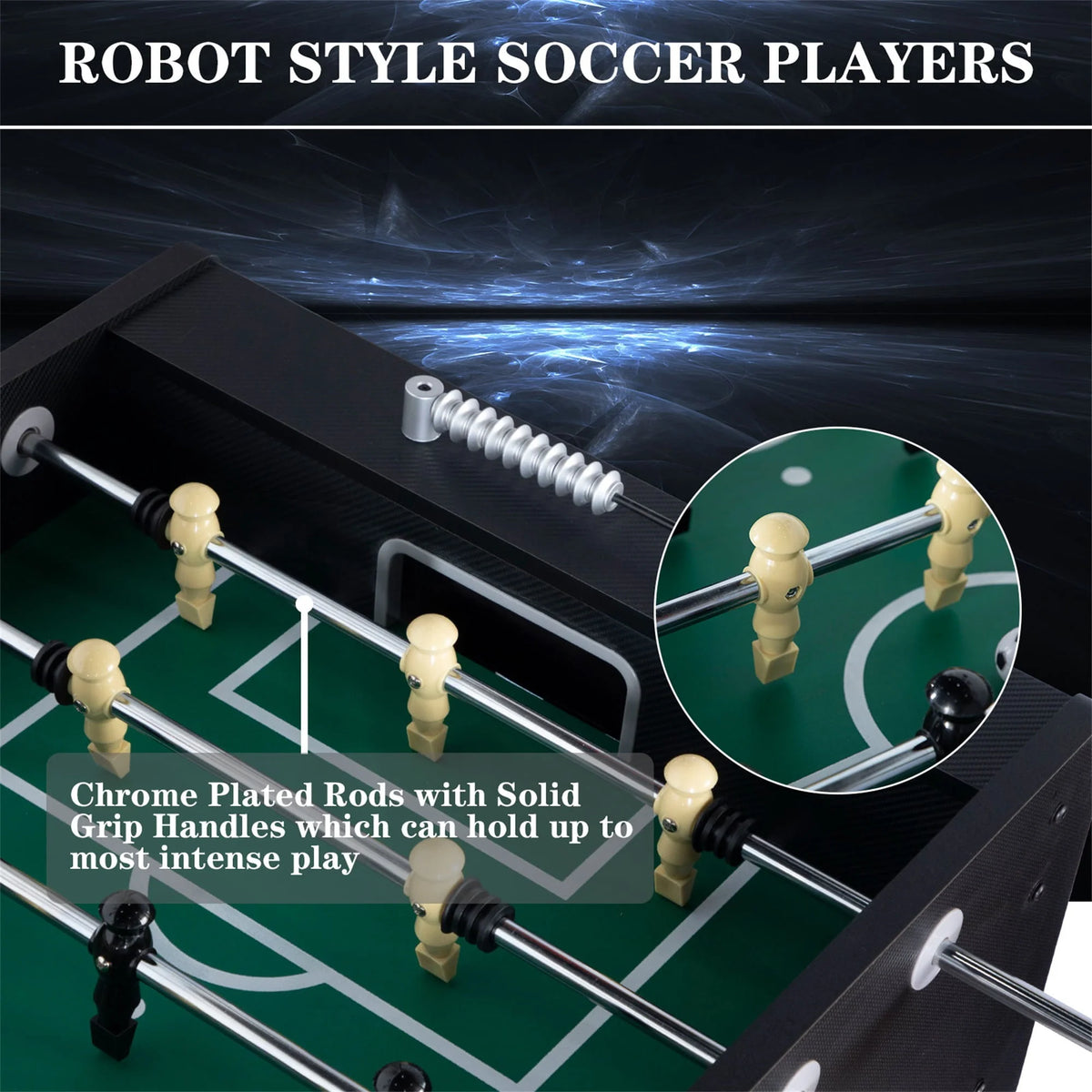 55 Foosball Table with Balls and Leg Levelers Z388