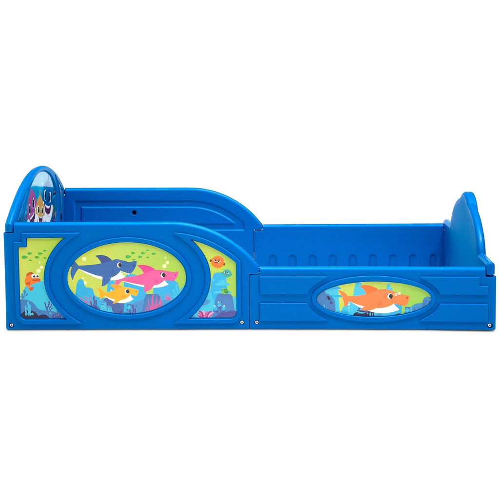 Plastic Toddler Bed with Attached Guardrails S676708