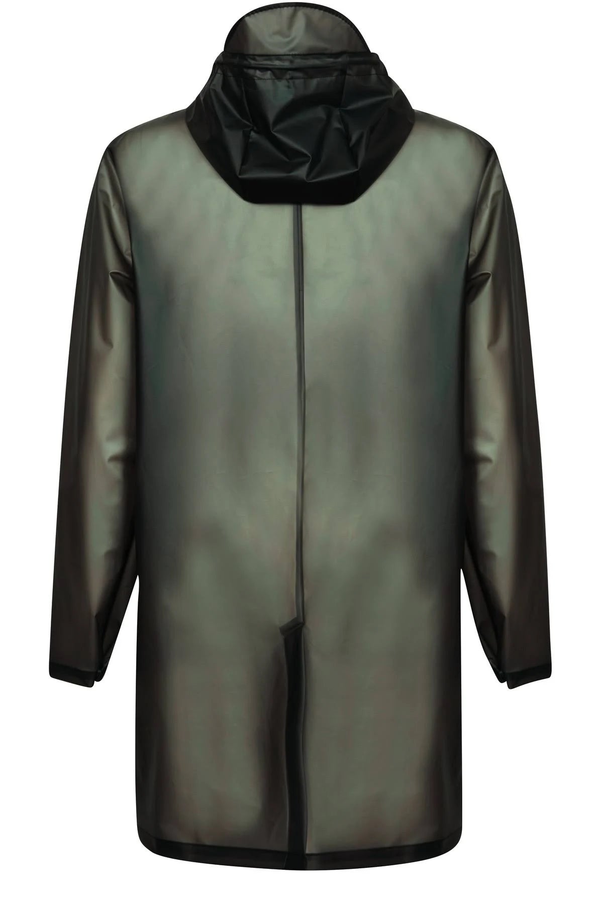 Foggy Black Hooded Coat R5457