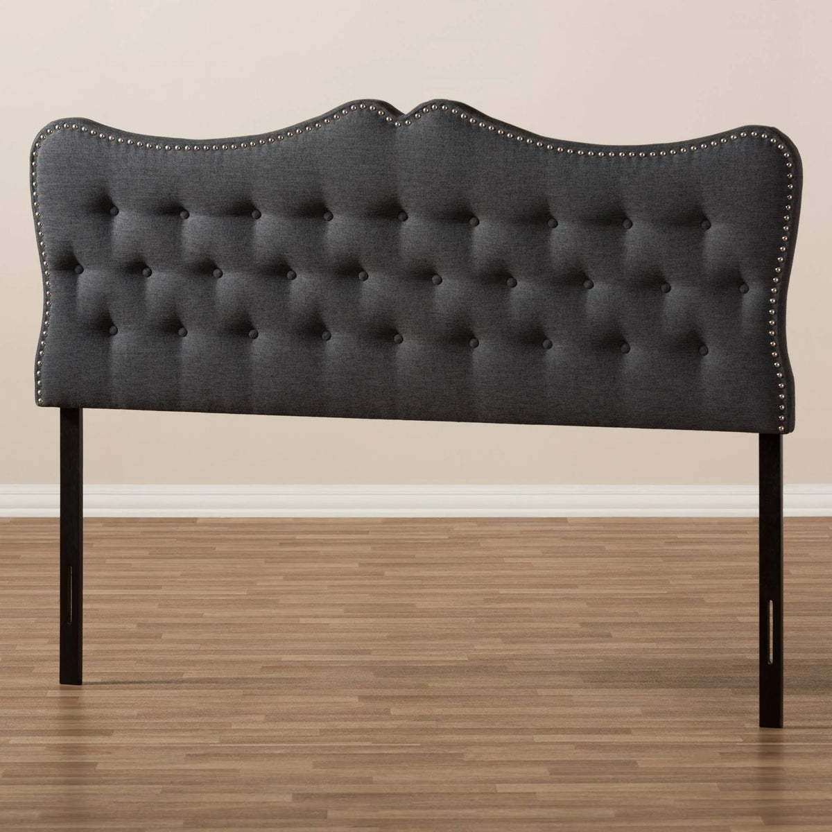Dark Grey Fabric Full Size Headboard K511612
