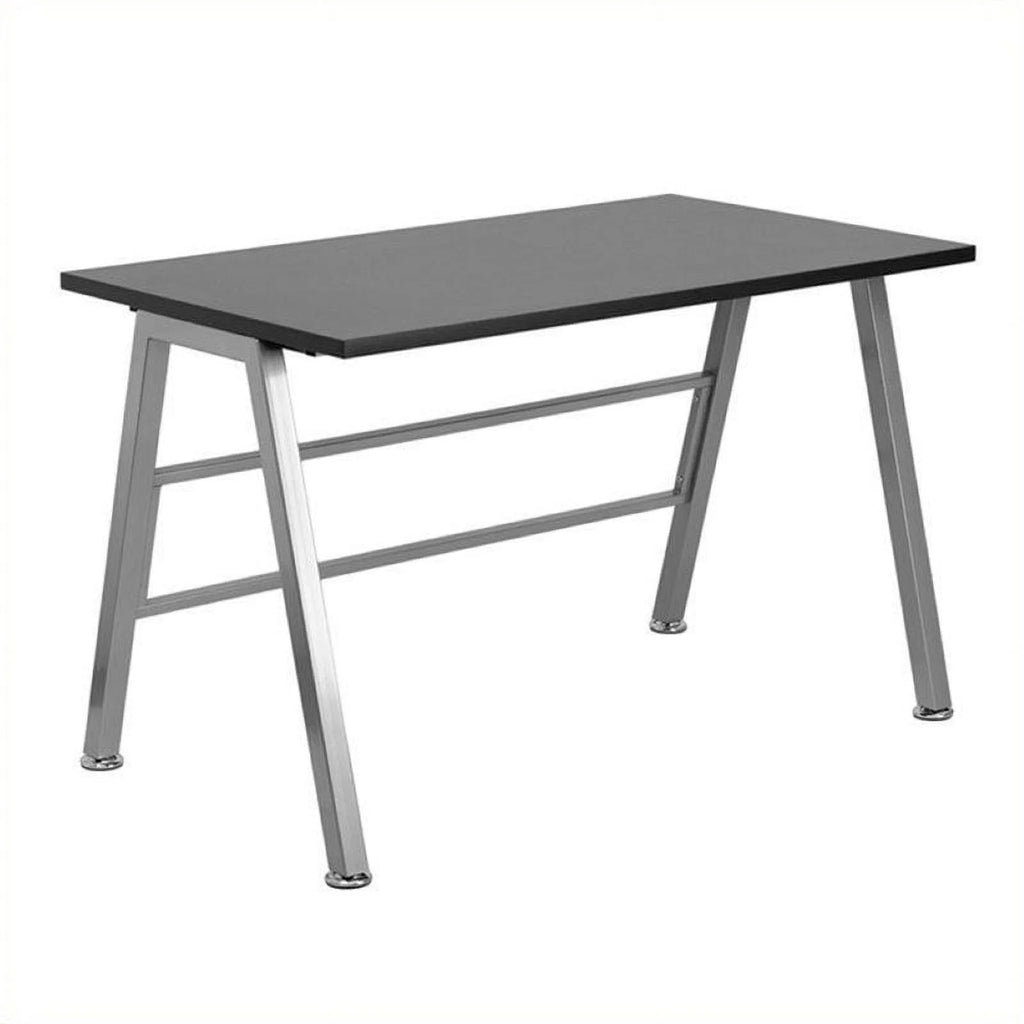 Black Glass Top Computer Desk M3895