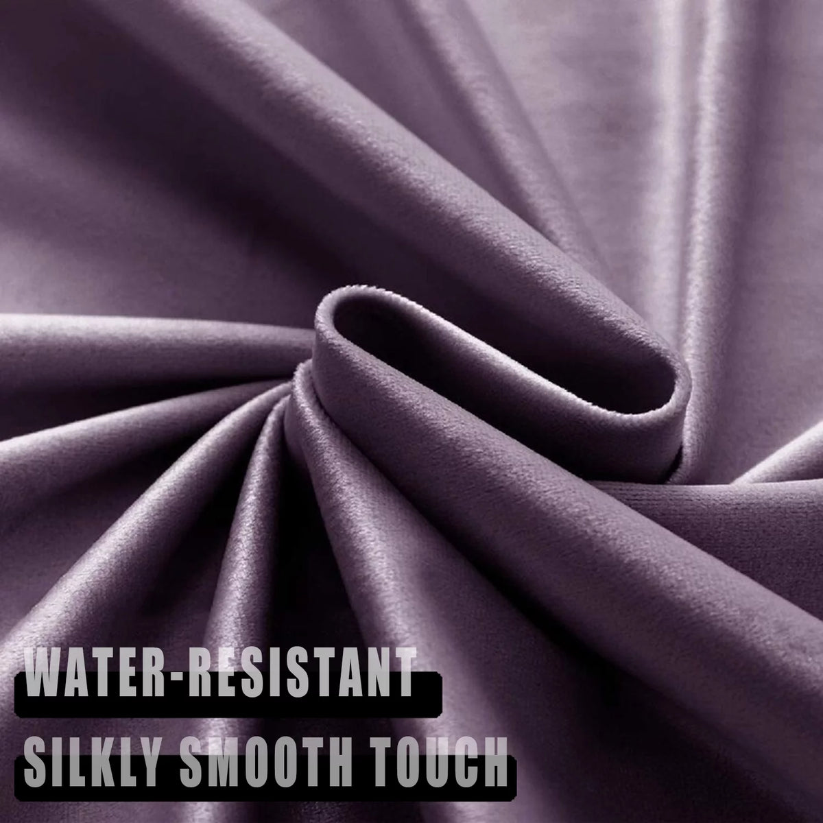 2 Panels Purple Velvet Light Blocking Curtains 52x84 inch V240339