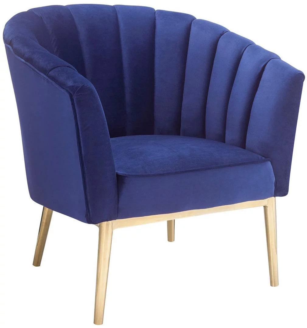 Midnight Blue Velvet Accent Chair T27375
