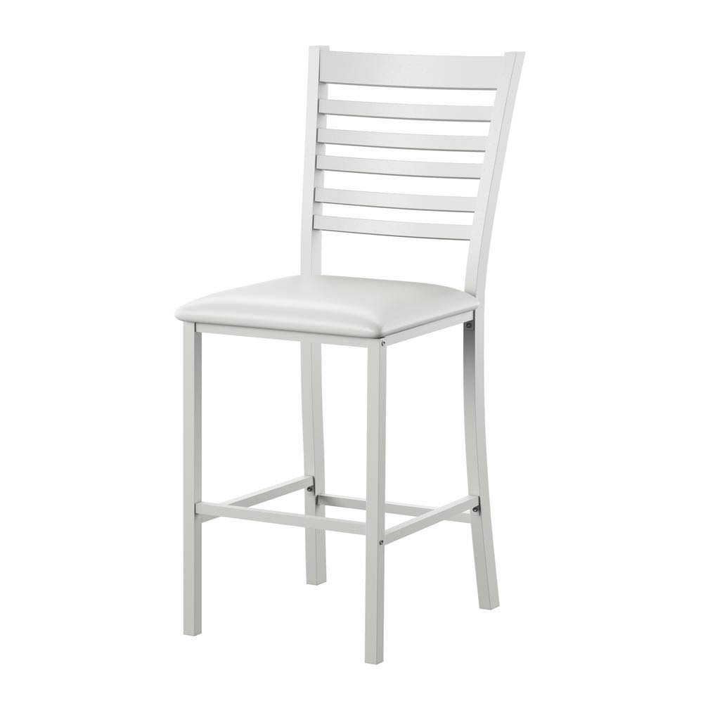 White Counter Height Dining Chair Set of 2 E60313
