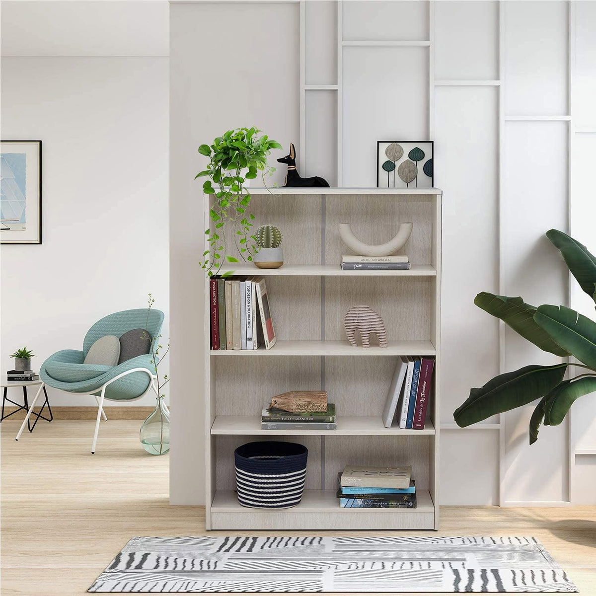 5-Shelf Wooden Bookcase J308938
