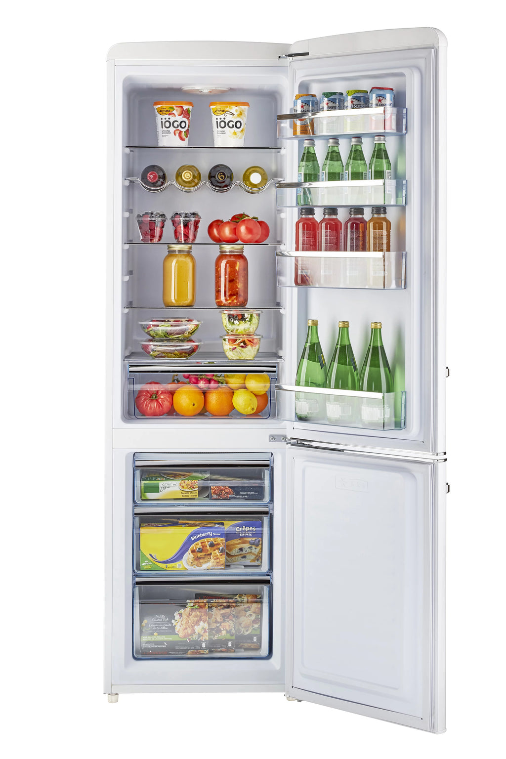 Classic Retro Bottom Freezer Refrigerator J512
