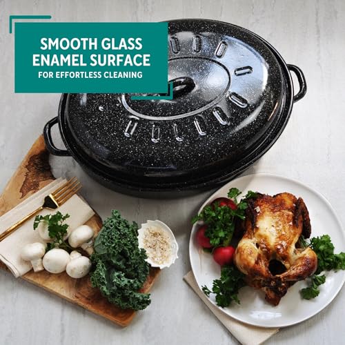 Black Covered Oval Roaster with Lid V643597