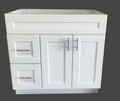 White Shaker Single-sink Bathroom Vanity Base Cabinet 36 Wide x 21 Deep B822448