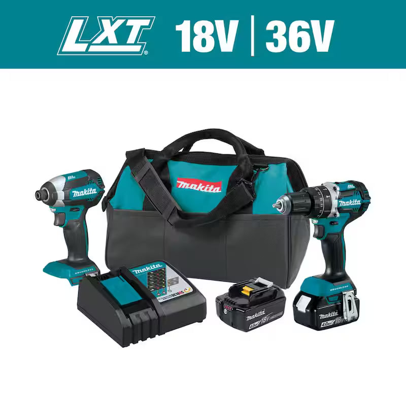 18V Lithium-Ion Brushless Cordless Hammer Drill and Impact Driver Combo Kit L774